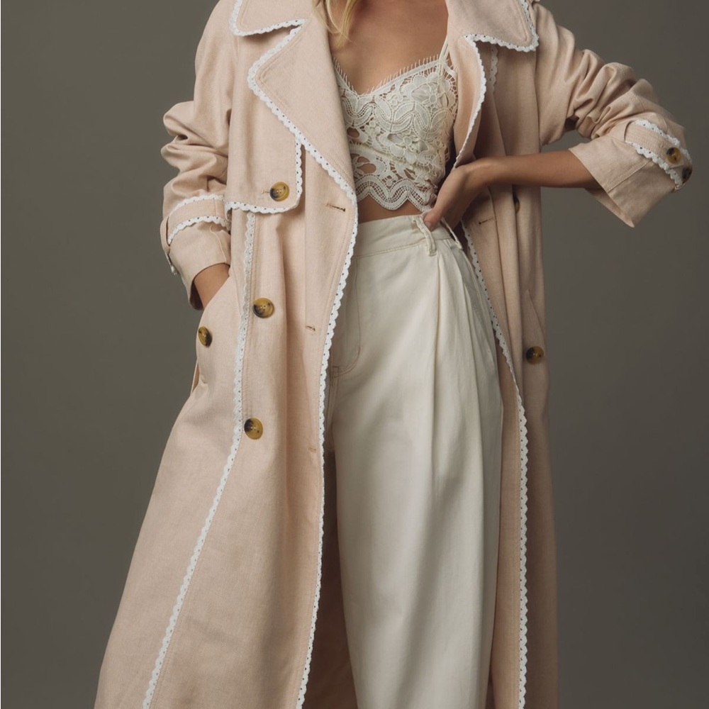 Avec Les Filles Rickrack Trenchcoat